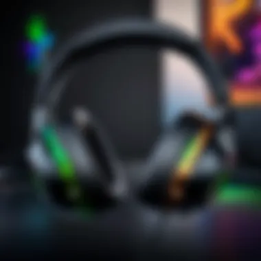 Advanced Sound Technology of Razer Ears Headphones Detailed view of Razer Ears headphones highlighting sound technology
