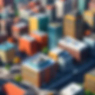 Diverse Architectural Styles in Society Building Games A vibrant cityscape showcasing various architectural styles representing different cultures.