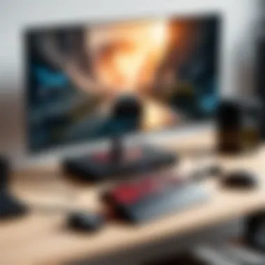 Gaming Setup with HDMI Capture Card Gaming setup featuring an HDMI capture card in action