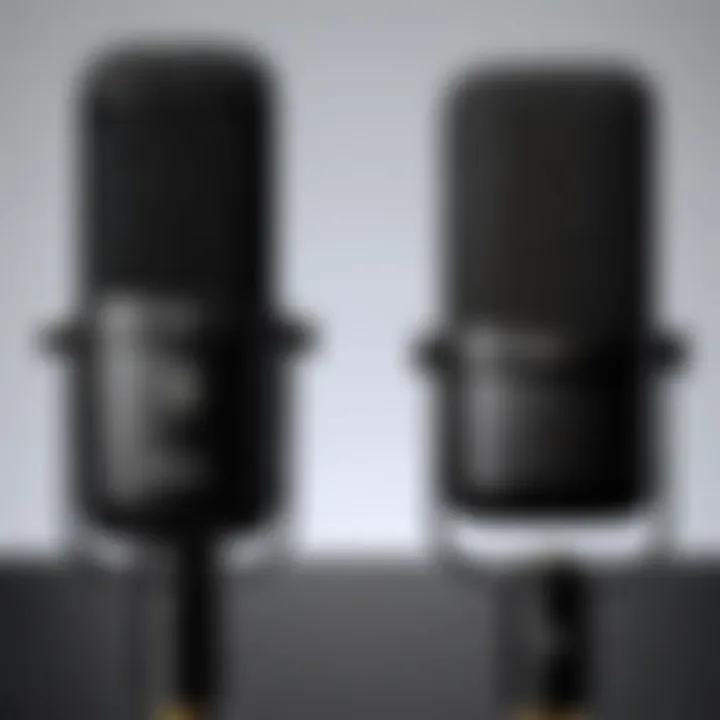 Side-by-side comparison of microphone models