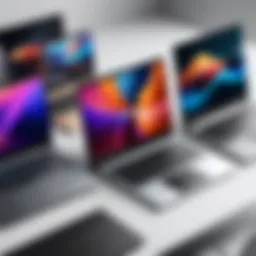 An array of laptops showcasing diverse specifications and prices