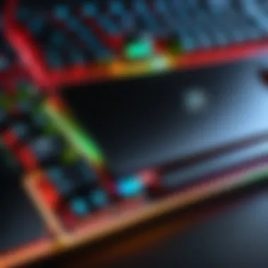 A close-up of RGB lights on gaming peripherals illustrating advanced technology