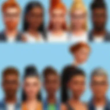 A close-up of the new customization options available in The Sims 4.