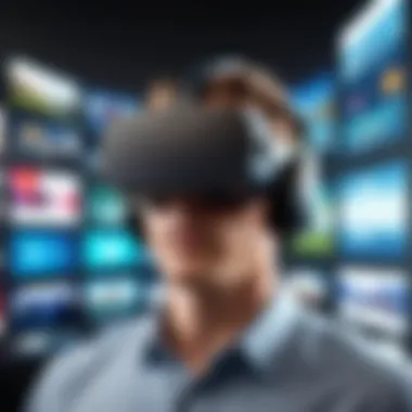 Applications of Oculus VR Across Industries An artistic representation of various applications of Oculus VR in different industries