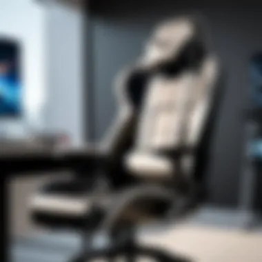 An ergonomic gaming chair showcasing lumbar support