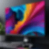 Stunning display of a 4K monitor showcasing vibrant colors and sharp details.