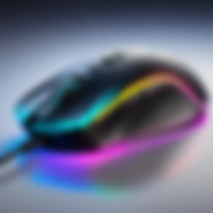 Fortnite gaming mouse with customizable RGB lighting