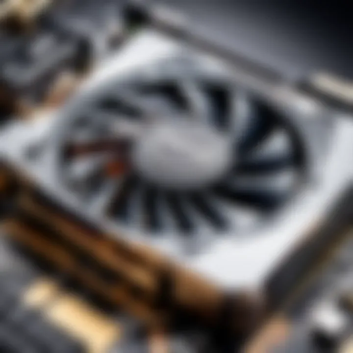 Close-up of high-performance gaming graphics card