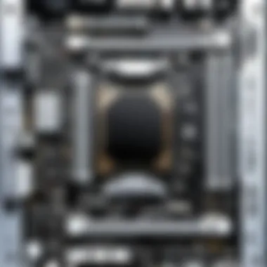 Gaming Motherboard Components Overview Detailed view of a gaming motherboard with components
