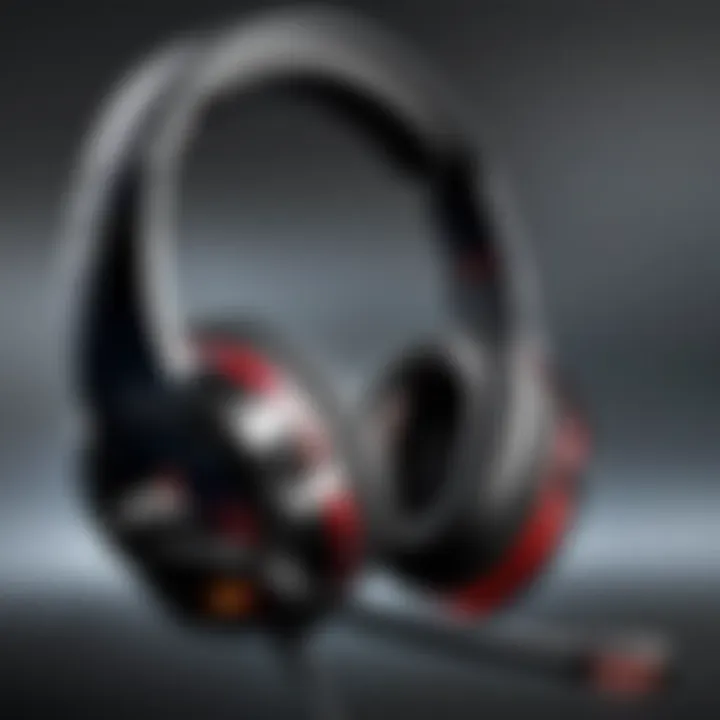 Close-up of HyperX Stinger headset features and controls