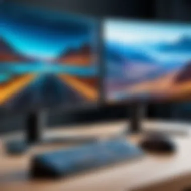 Connectivity Options in Monitors An array of monitors demonstrating various connectivity options