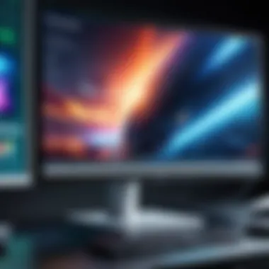 Close-up of monitor technology showcasing advanced features