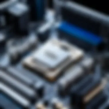 An Intel motherboard installed in a high-performance gaming setup.