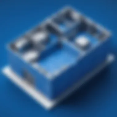 Blueprint of a Virtual Building Game Environment A detailed blueprint of a virtual building game environment showcasing various design elements