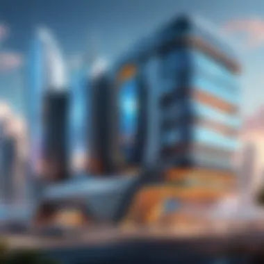 Futuristic Concept Art for Building Games Concept art illustrating futuristic building game designs and environments