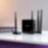 Conceptual illustration of Netgear WiFi extender with Ethernet port enhancing connectivity