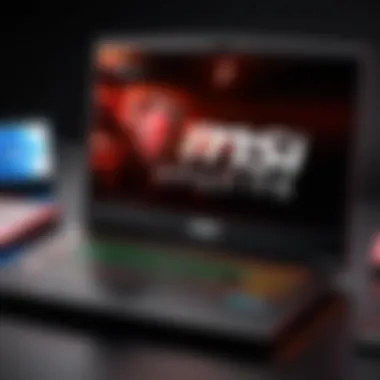 MSI laptop highlighting powerful graphics performance