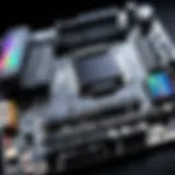 High-performance gaming motherboard with glowing RGB lights