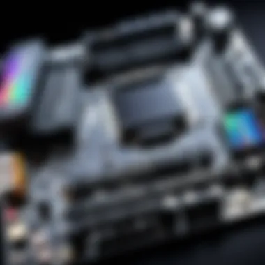 Elite Gaming Motherboard with RGB High-performance gaming motherboard with glowing RGB lights
