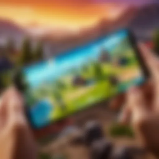 Fortnite gameplay on LG smartphone