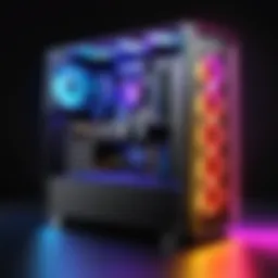 Vibrant LED light strips illuminating a gaming PC setup