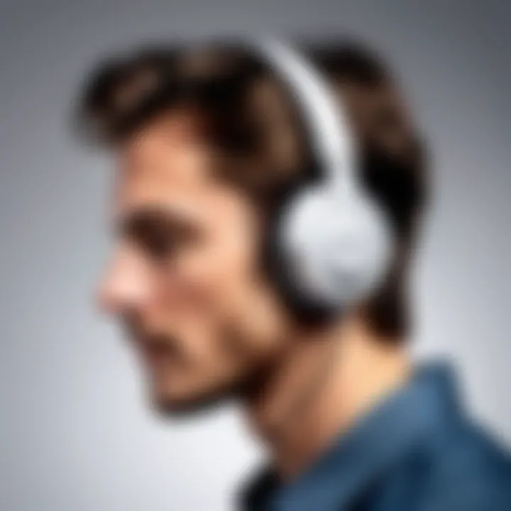 User enjoying personalized audio settings with advanced headphones