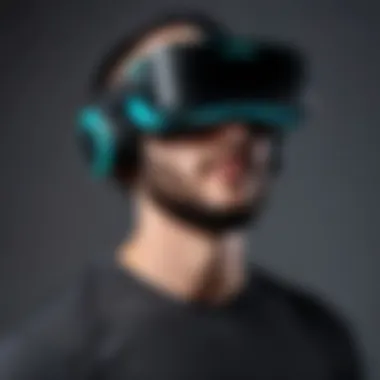 User comfortably wearing the Pimax VR headset