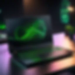 Sleek design of Razer laptop showcasing its innovative aesthetics