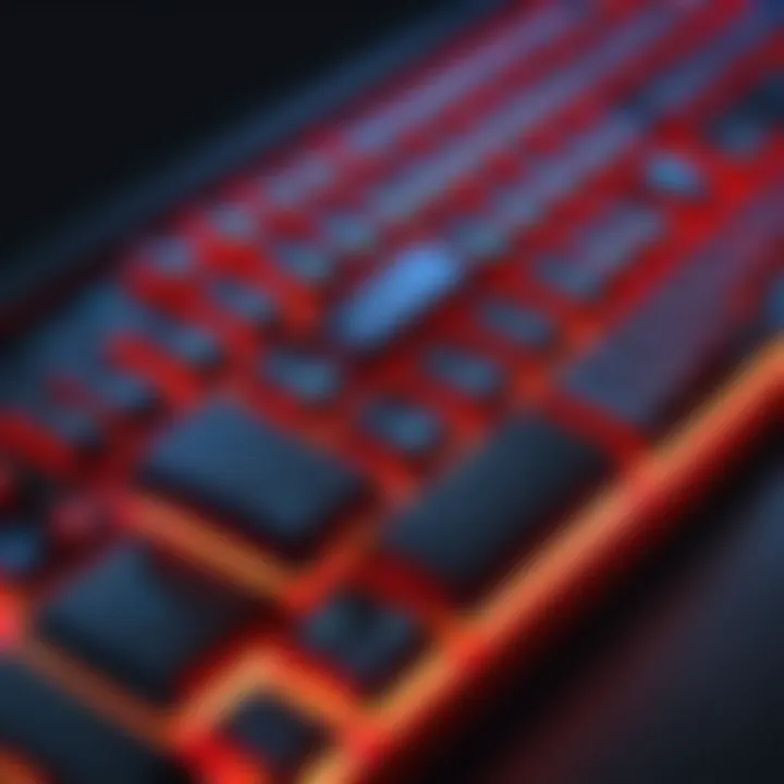 Red Mechanical Keyboard with RGB Lighting