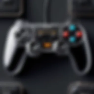 Artistic depiction of a retro-inspired gamepad