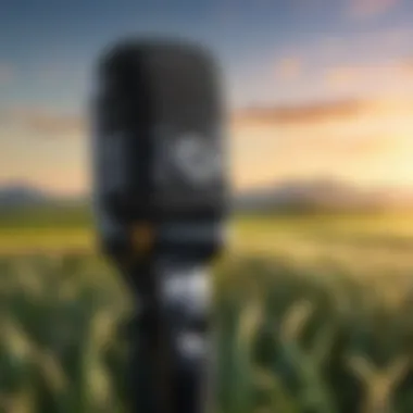 Dynamic microphone demonstrated in a field setting