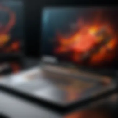 A high-performance gaming laptop showcasing advanced graphics capabilities