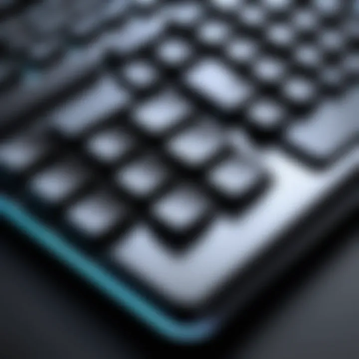 Ergonomic keyboard design highlighting comfort features