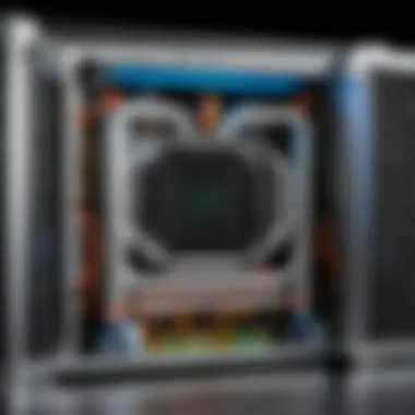 Advanced CPU Cooling Technology in Data Centers Data center with advanced cooling technology for CPUs