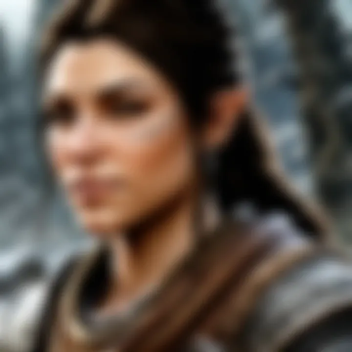 Detailed character customization screen in Skyrim PC online