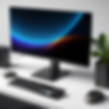 Sleek Desktop Monitor and Accessories Set