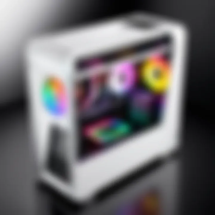 Sleek White RGB PC Case Design