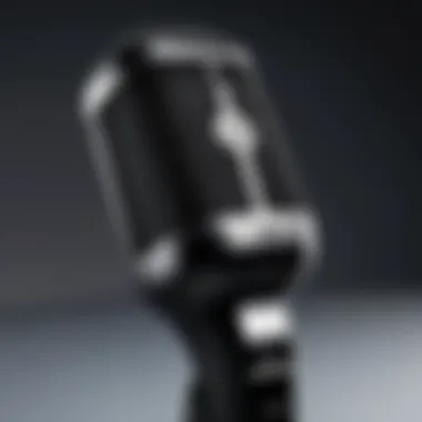 Streamlined microphone design close-up