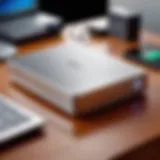 Stylish LaCie External Hard Drive on Desk