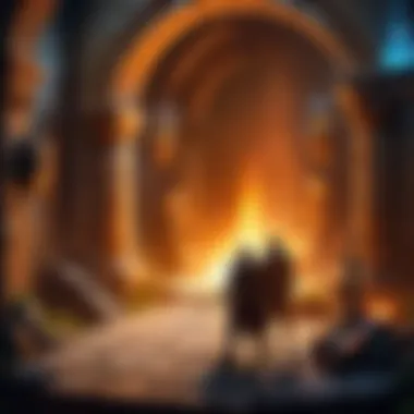 Strategic Gameplay with Dungeon Mechanics A strategic gameplay scene featuring dungeon mechanics