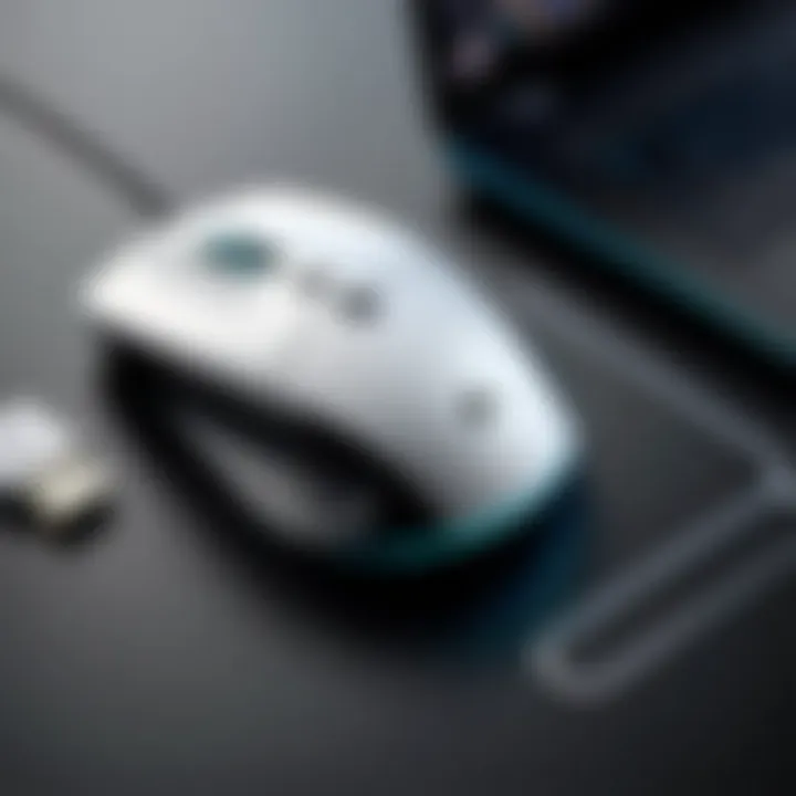 Wireless mouse showcasing sleek design and functionality