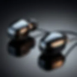 Sleek design of premium wireless Bluetooth earbuds