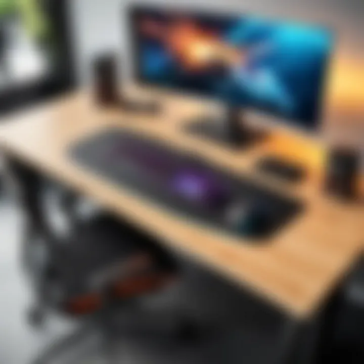 Ergonomic design focus on gaming desk