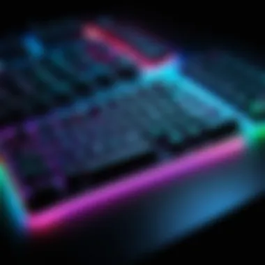 Vibrant RGB Lighting on Gaming Keyboard