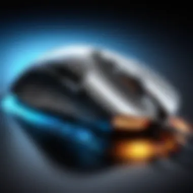 Dynamic lighting effects on a cutting-edge 4-button gaming mouse