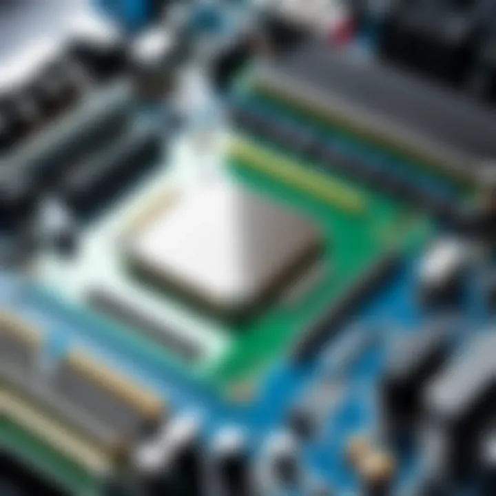 Detailed view of a motherboard compatible with Intel i7