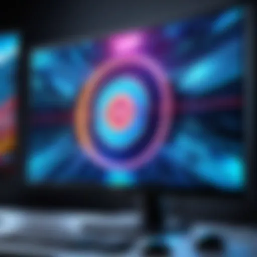 Close-up view of a high refresh rate gaming monitor displaying vibrant graphics.