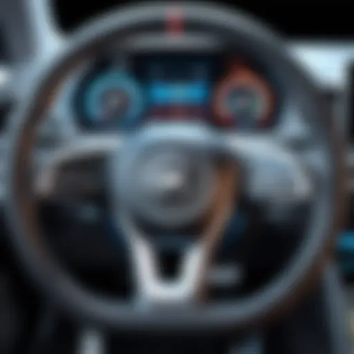 Detailed view of a PC steering wheel with clutch system