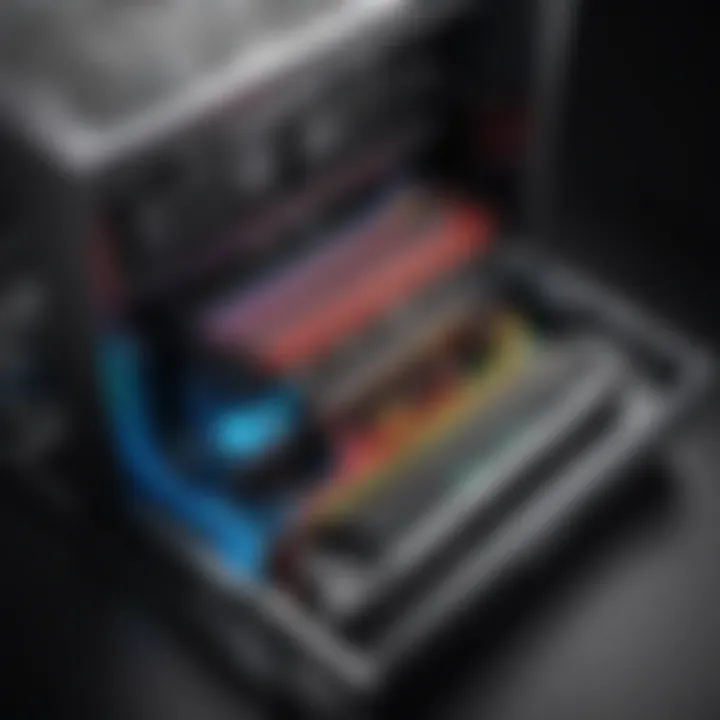 Installation process of RGB cables within a PC case