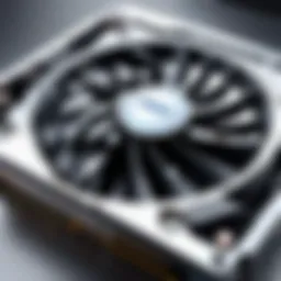 Illustration of the stock Intel cooler showcasing its design and components.